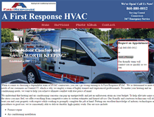 Tablet Screenshot of afirstresponsehvac.com